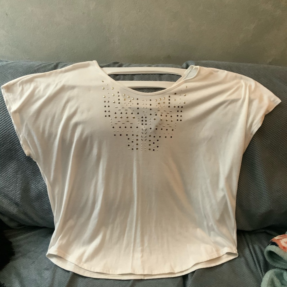 CS Focus Studio metal embellished pull over blouse